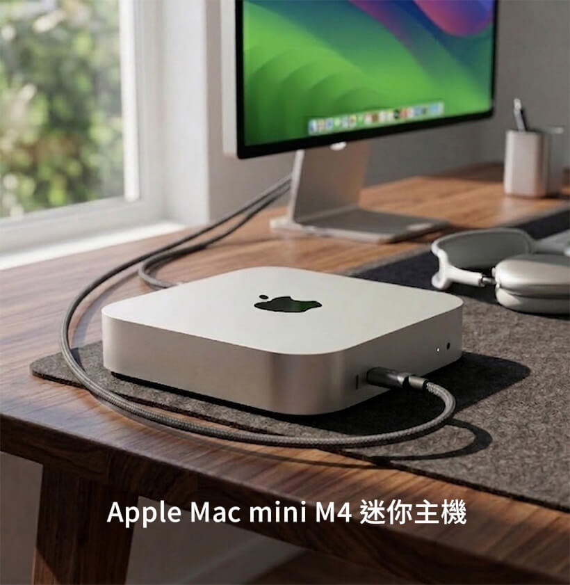 Apple Mac mini M4晶片 10核 CPU / 10核 GPU + 16GB 記憶體 + 512GB SSD