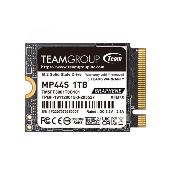 Team 十銓 MP44S 1TB M.2 2230 PCIe 4.0 SSD 固態硬碟